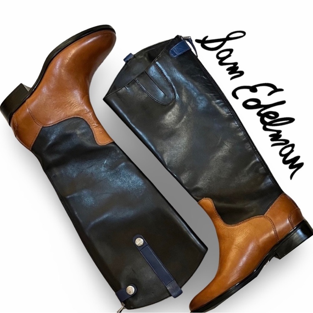 NWOB $220 Sam Edelman Three-tone Riding Boots Size 6
